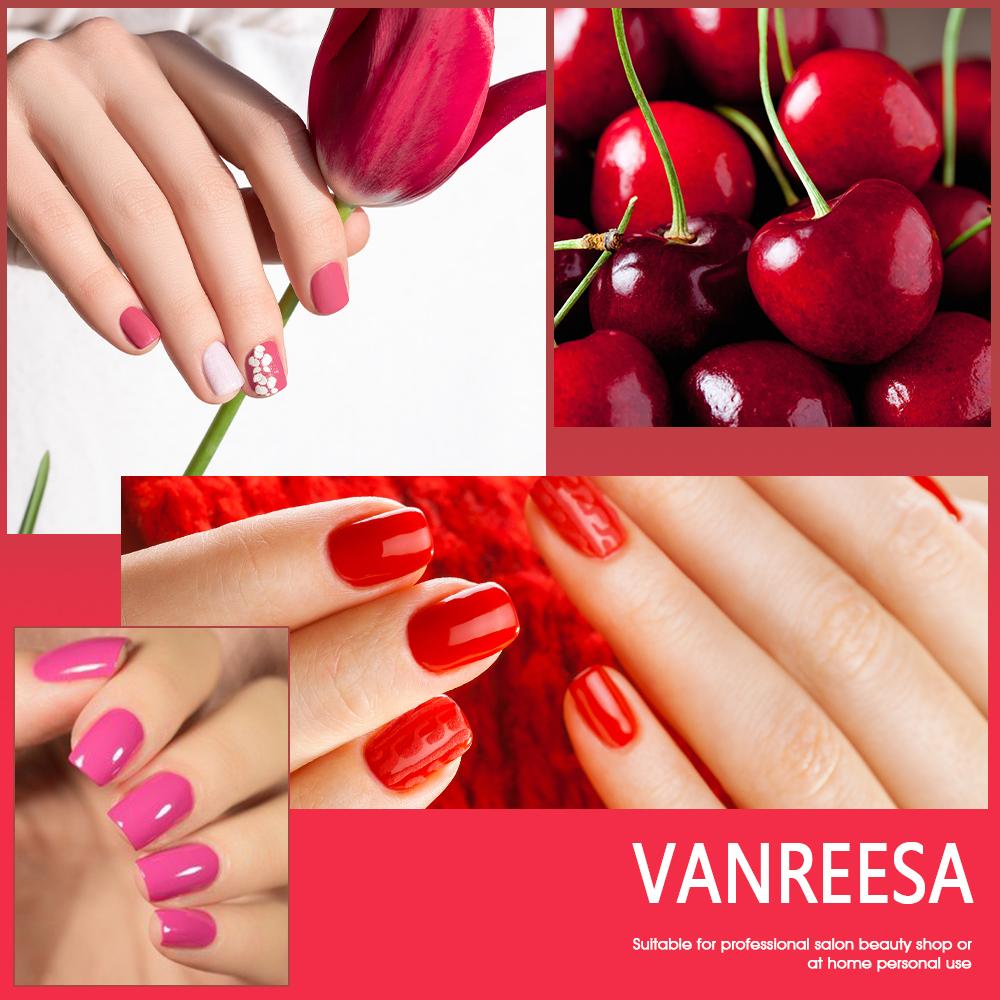 VANREESA Набор гель-лаков для ногтей с лампой для сушки ногтей мощностью 36 Вт, 6 шт., замачиваемый УФ-светодиодный полупостоянный набор гелей для ногтей, набор инструментов для дизайна ногтей