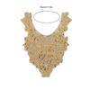 Elegant Embroidered Lace Collar Neckline Appliques Trim with Sequins Ethnic Style Sew On Patches for Fashionable Women