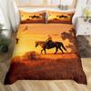 Boys Duvet Cover Set for Kids Teens Horse Bedding Set 3D Steed Print Comforter Cover Wildlife Animal Microfiber Quilt Cover