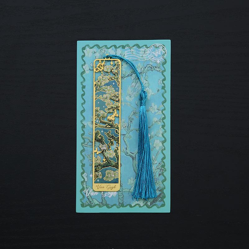 1 шт., металлическая закладка в стиле ретро с цветочным рисунком, полая бронзовая закладка с кисточкой для книжного клуба, писатели, любители книг, студенты