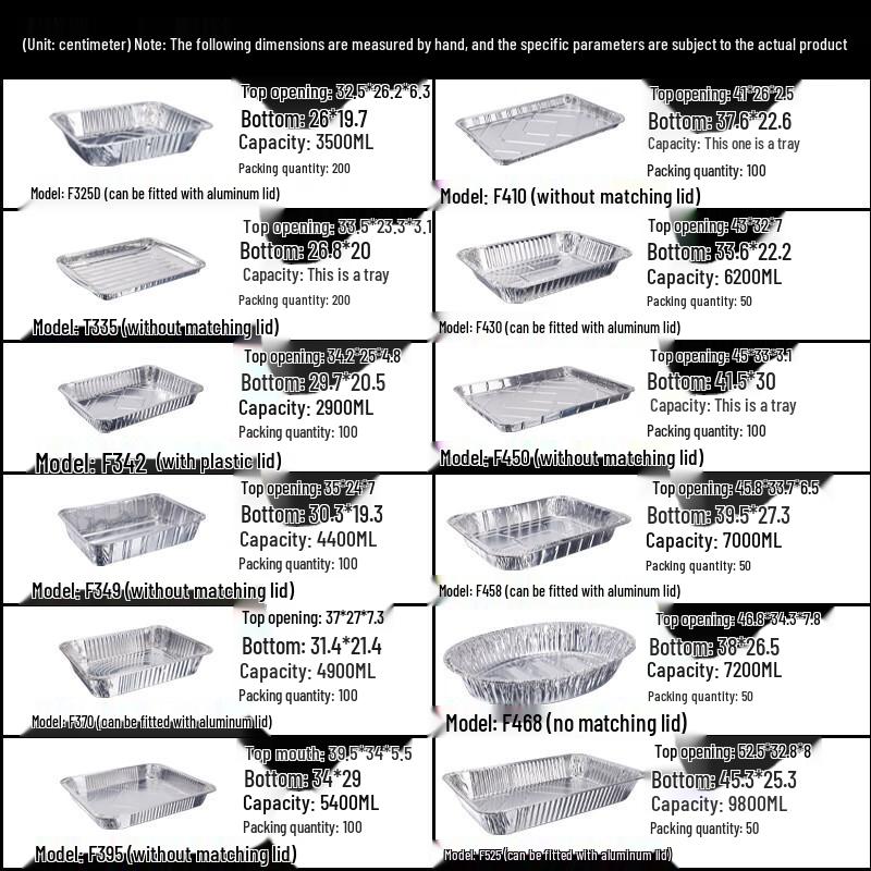 Rectangular Aluminum Foil Baking & BBQ Pans