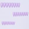 Simple Solid Color Light Purple Fake Nails Wearable Nails Removable Manicure Tablets Almond Nails 24 Pieces Finished Product