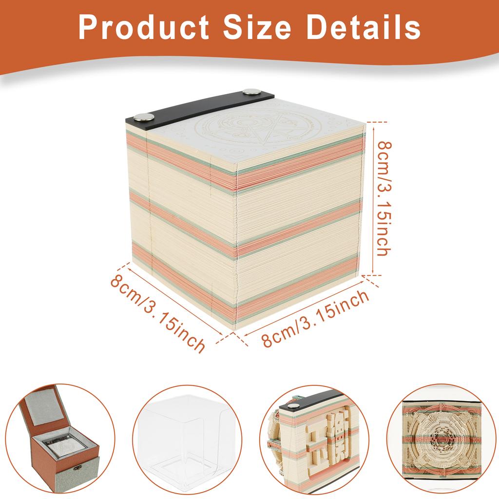 New Block Calendar 3D Notepad Block DIY Exquisite Memo Pad Cute Note Paper 3D Artistic Notepad Decorative Valentine's Day Gift