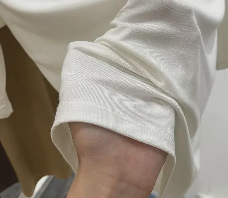 Женская весенне-летняя модальная футболка слим с рукавом до середины предплечья, универсальная однотонная маска