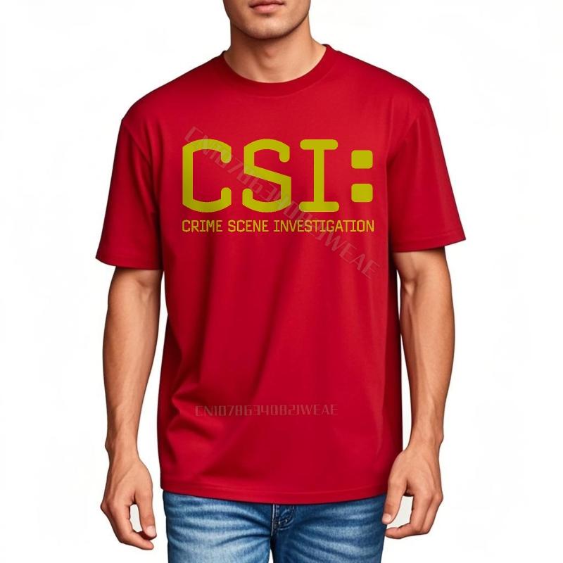 Funny tshirt Fashion Streetwear Tshirts Csi Crime Scene Investigation Print Summer Trendy Tshirt Hiphop Unisexs Tshirt Crew