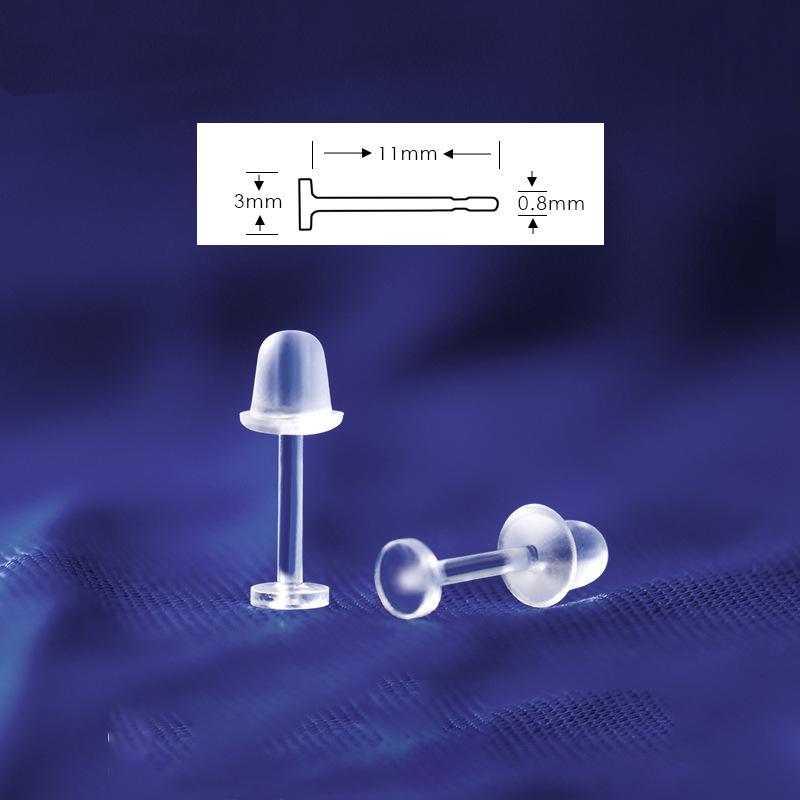 Прозрачные серьги из смолы с мягким клеем и невидимым уходом за ушами для студентов