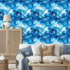 Wallpaper Ink blue, azure, turquoise and celadon 50x1000