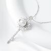 925 Silver Platinum Plated Pearl Key Women's Necklace