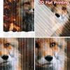 2pcs, 2D FLAT PRINTING Curtains (Without Rod) Autumn Fox(4) Chic Print Curtains Festival Versatile Fabric Curtains Decorations