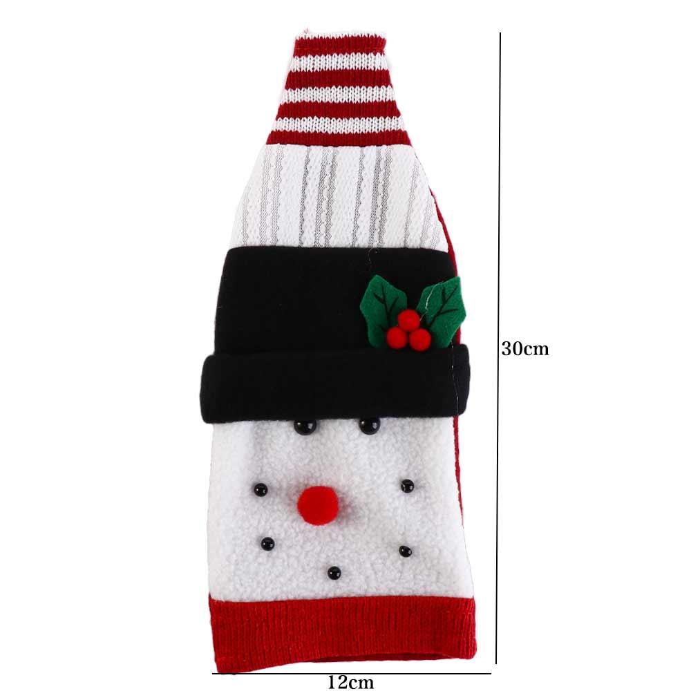 Santa Clause Wine Bottle Decorative Case Snowman Wine Bottle Accessories Party