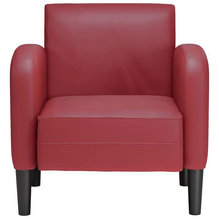 VidaXL Sofa Chair and Armrests Burgundy Red 54 Cm Faux Leather, Single Sofa, Comfort Sofa, Armchair of 4100532