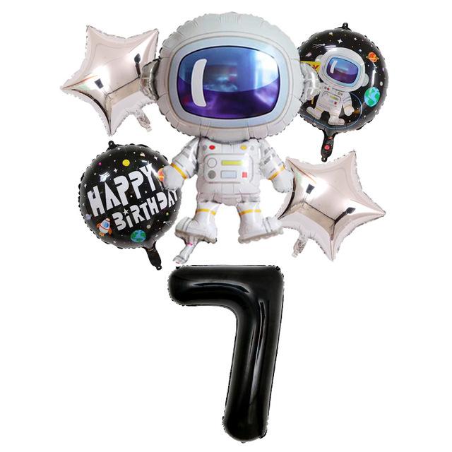 32-дюймовый воздушный шар в космическом пространстве для вечеринки с астронавтом, воздушные шары из фольги-ракеты, тематическая вечеринка для мальчиков и детей, декор для дня рождения, гелиевые шары