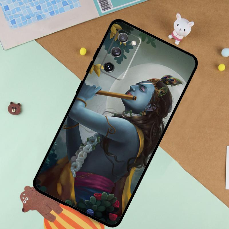 Indian God Lord Krishna Soft Case For Samsung Galaxy S24 Ultra S9 S10 S20 S22 S21 Plus S23 FE S25 Ultra Funda Cover