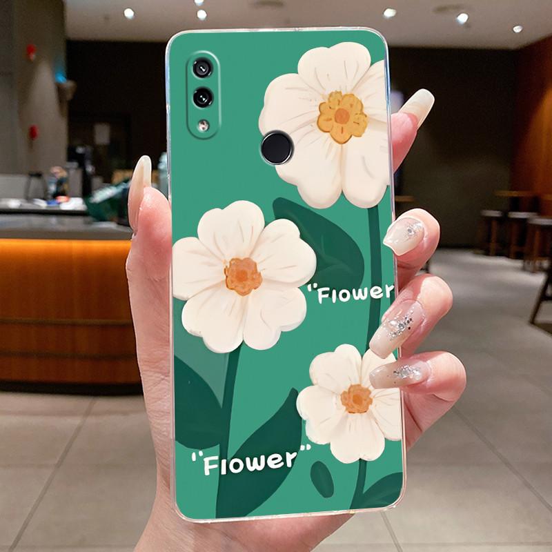 Чехол для Xiaomi Redmi Note 7 Pro / Note 6 Pro Цветок Бабочка Защитный Тонкий Чехол Прозрачный Мягкий Силикон ТПУ Чехол для Телефона