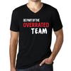 Men’s Vintage Tee Shirt Graphic T Shirt V Neck Be Part of The Overrated Team Deep Black White Text