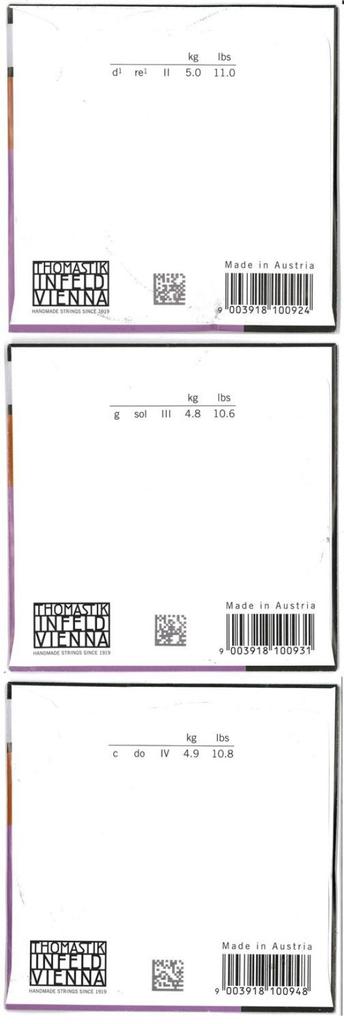 THOMASTIK Dominant 44 Viola Strings, D, G, and C String Set