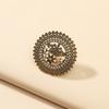 Vintage Big Gold Color Women-Midi-Rings Engraved Flower Pattern Retro Party