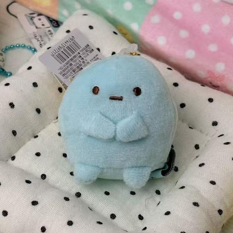 Cute Fried Shrimp Plush Toy Keychain Mini Cartoon Doll Backpack Pendant Bag Charm Decor