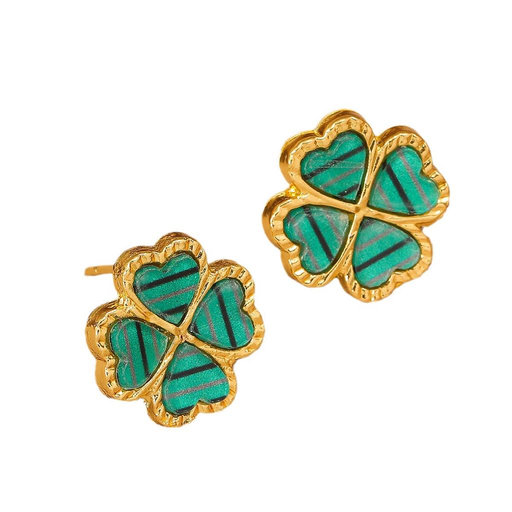 Four-Leaf Clover Women's Earrings Celebrity Temperament Simple Earrings Light Luxury Senior Sense Of Personality Versatile Earrings