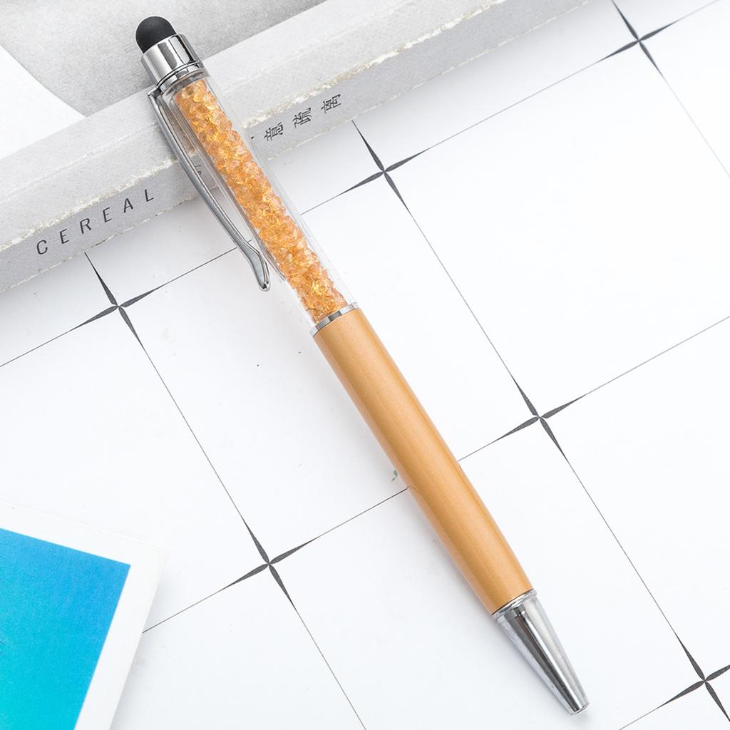 1 шт., хрустальная шариковая ручка, стилус, сенсорная ручка, канцелярские принадлежности для письма, офисные школьные принадлежности, вращающиеся металлические ручки для медсестер