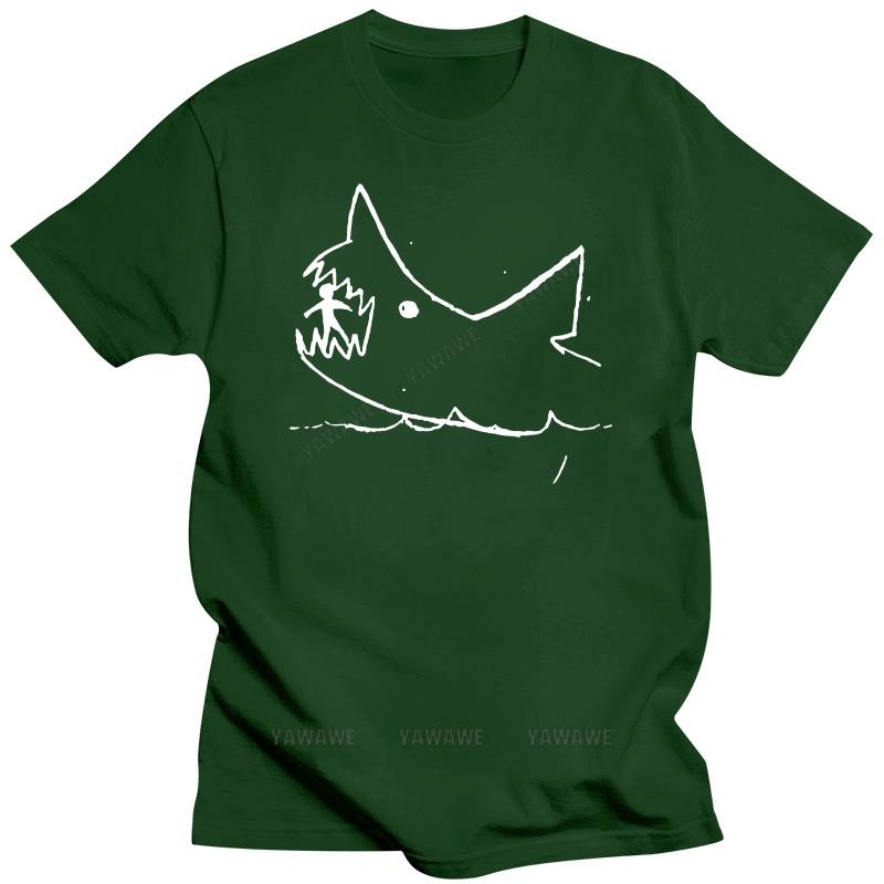 Доска Квинта (светло-серые чернила) Футболка с изображением Челюстей Футболка Лето Эмити Айленд Пляжные футболки с изображением акул