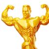 3D-печатная фигурка Мускулистого Мужчины Забавная Золотая Фигурка Мужчины-Бодибилдера Коллекционная Мускулистая Мужская Настольная Скульптура для Мужчин, Занимающихся Фитнесом