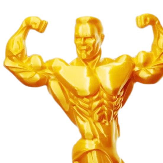 3D-печатная фигурка Мускулистого Мужчины Забавная Золотая Фигурка Мужчины-Бодибилдера Коллекционная Мускулистая Мужская Настольная Скульптура для Мужчин, Занимающихся Фитнесом