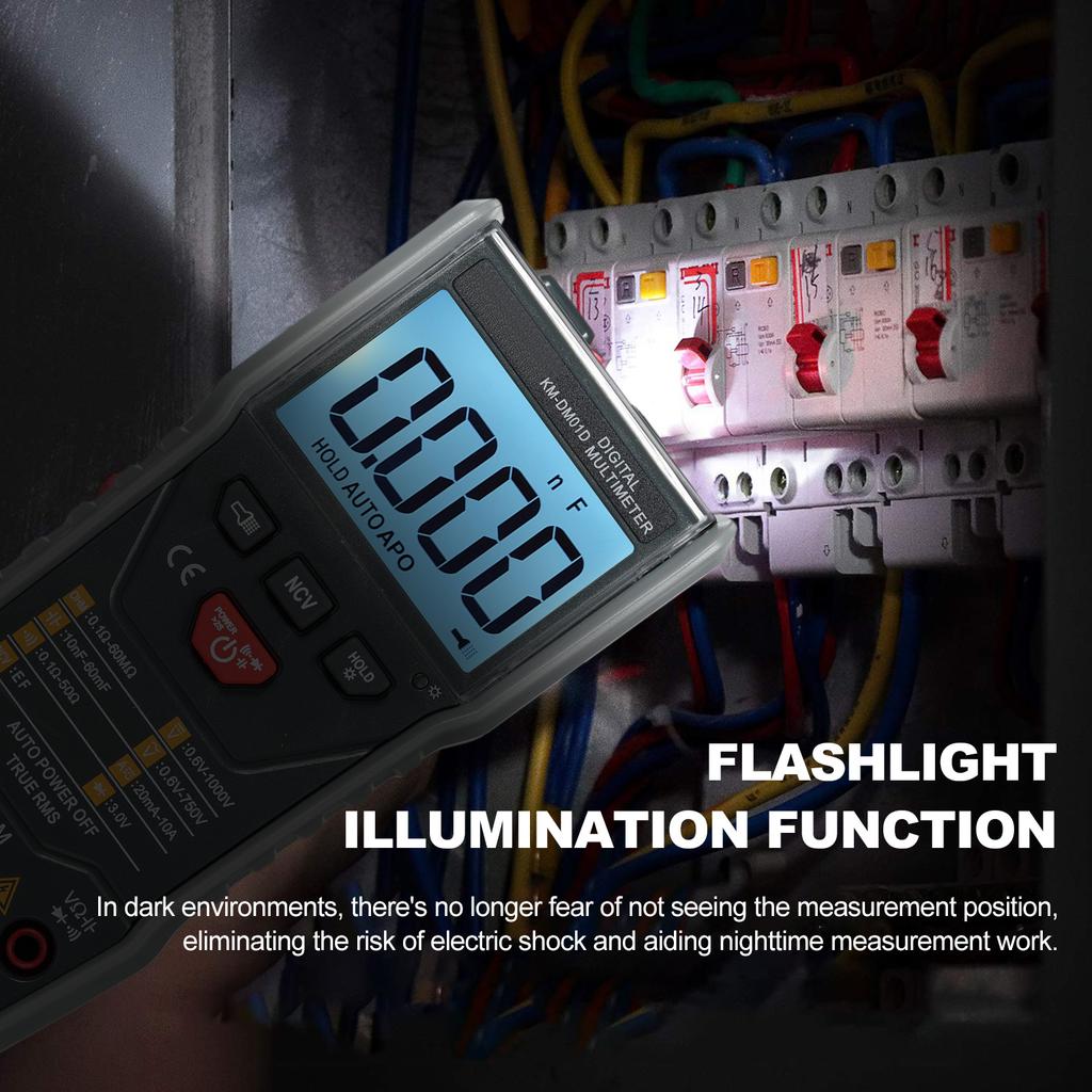 KMDM01D Интеллектуальный цифровой мультиметр Автоматический диапазон 6000 отсчетов NCV Универсальный портативный измеритель