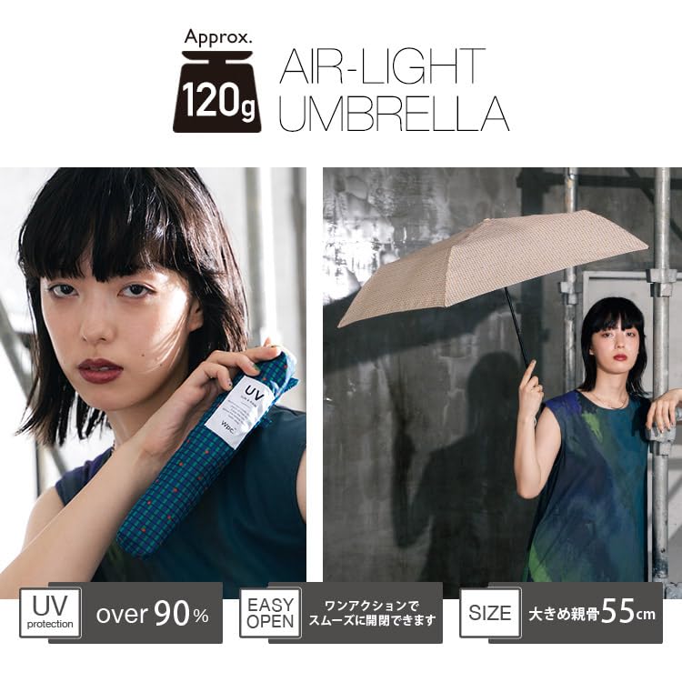 Клетка Мини Бежевый Складной UV 55см Подходит для Всех и Ретро Стиль для Женщин Wpc. Воздушно-легкий зонт, Защита, Сверхлегкий, Тонкий, Спицы,