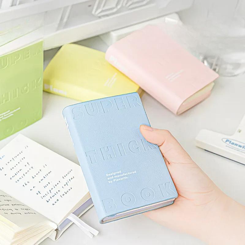 Macarone PU кожаный карманный ежедневник блокнот список дел блокнот цветная пустая страница школьные принадлежности обратно в школу