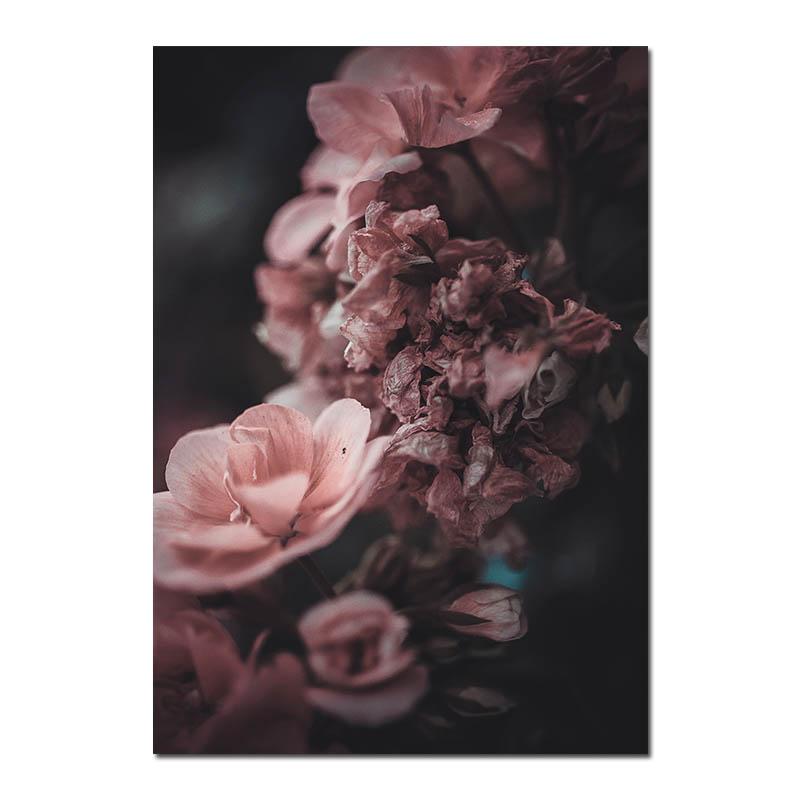 Пион, роза, холст, плакат на скандинавскую тему, ботанический скандинавский стиль, настенная художественная печать, картина для украшения гостиной