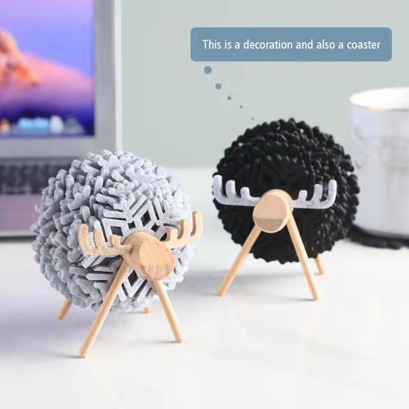 Подставка для чая, водопоглощающая подставка в виде ягненка, настольные украшения, фетровый коврик, настольный коврик