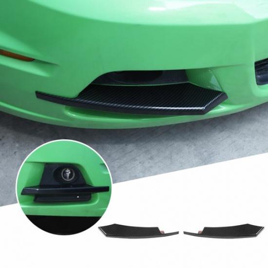 Front Fog Light Lamp Eyebrow Cover Trim For Ford Mustang 2010-2014 Carbon Fiber