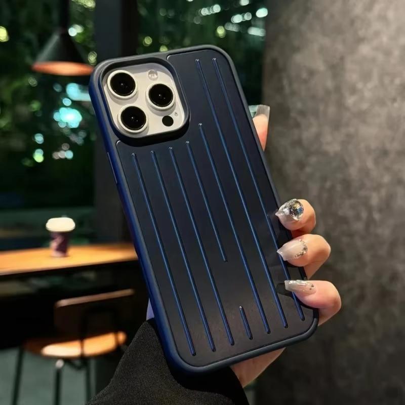 Роскошный 3D-чехол для телефона в стиле чемодана Rimowa с гофрированной полоской, ударопрочный бампер, для IPhone 17 Pro Max 16 15 14