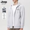 JEEP SPIRIT Men's Heavyweight 330G Relaxed Fit Hooded Zip-Up Sweatshirt