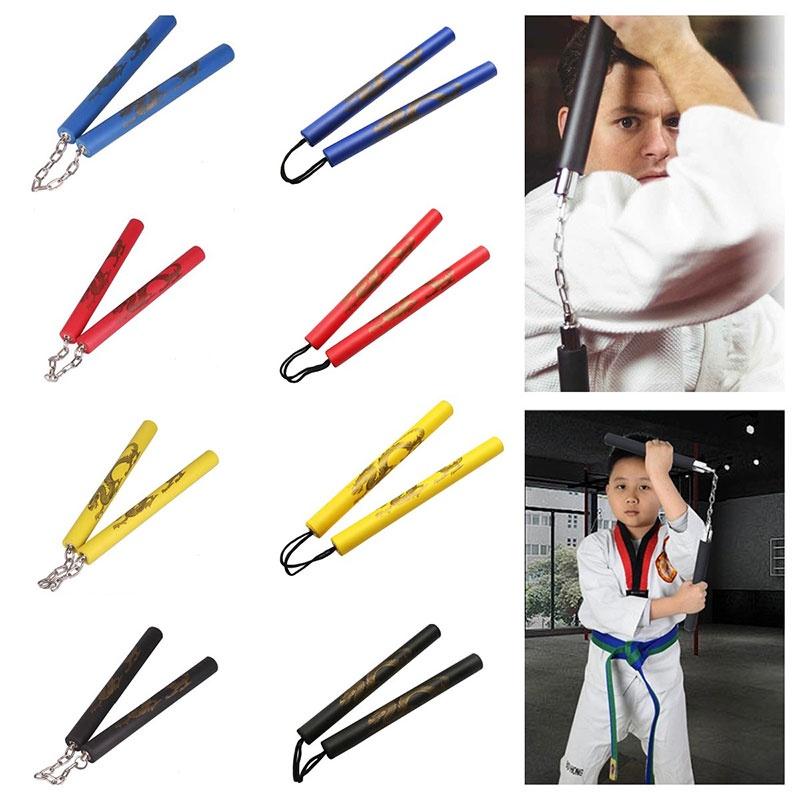 Foam Nunchuck Martial Stick Kid Adult Practice Karate Weapon Toy Tool Fitness
