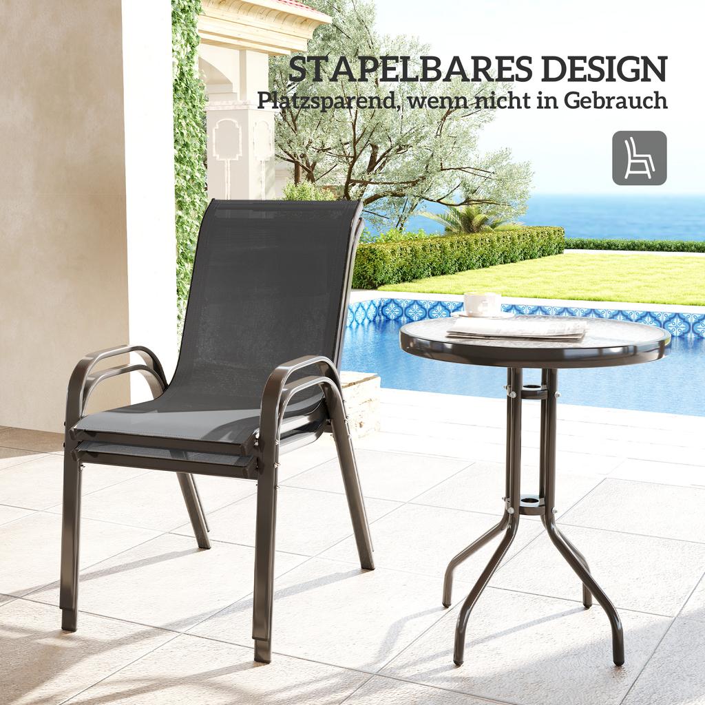 Three-Piece Outdoor Garden Set - Grey