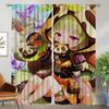 Genshin Impact Window Curtain for Room 2 Panel Partition Home Interior Curtains for Camera Halloween Decoration Shades Living