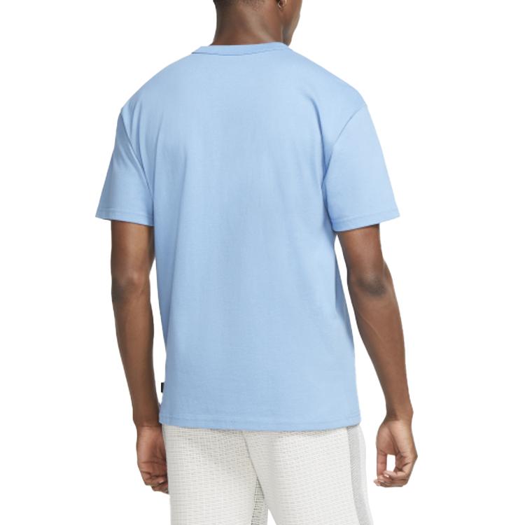 Nike T Shirts Men's Blue Crew Neck Moderate Straight Fit DB3194-496