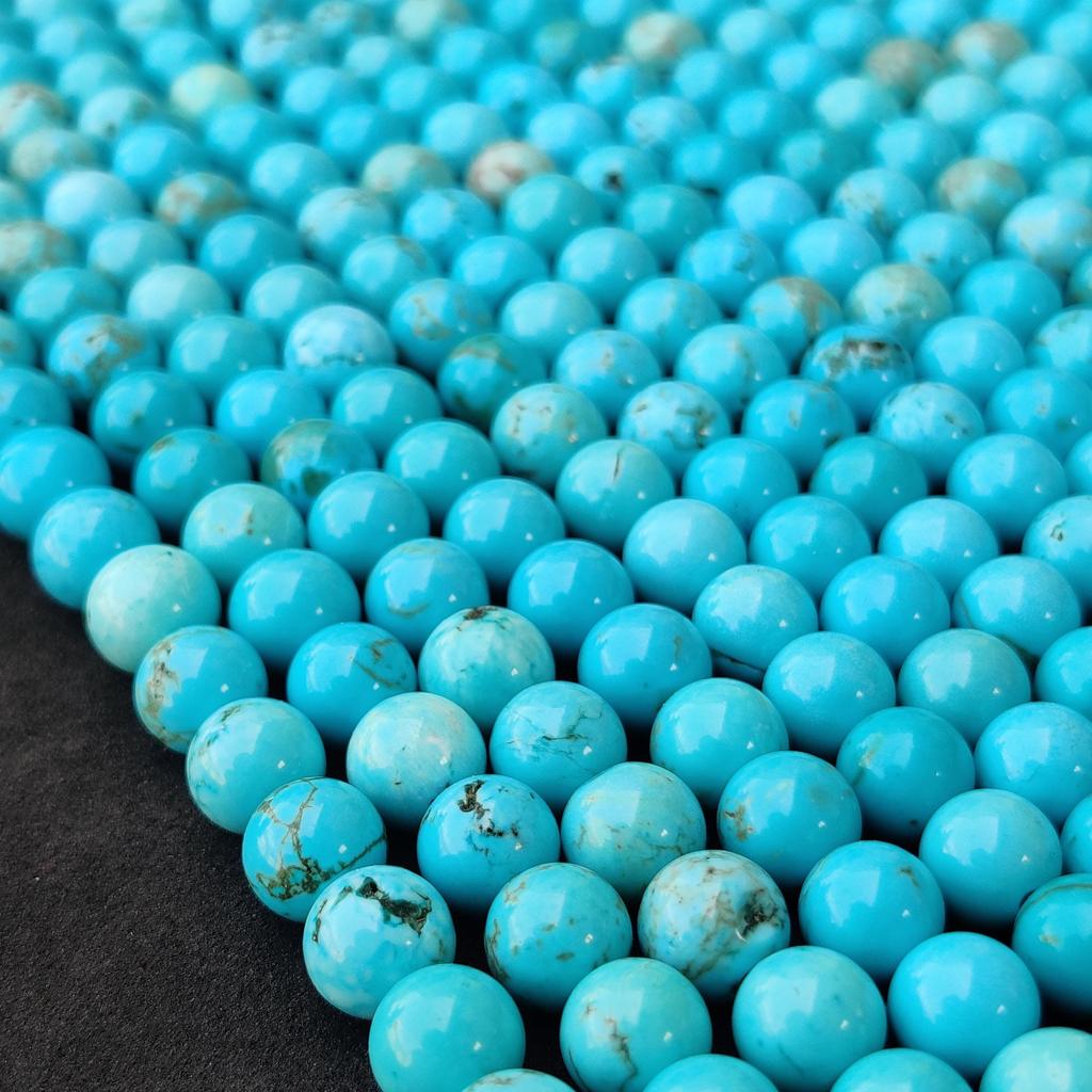 Красивые мятно-голубые магнезитовые бирюзовые бусины, круглые каменные бусины, свободные бусины, бусины размером 6 мм, 8 мм, 10 мм, нити бусинок длиной 14-15 дюймов.