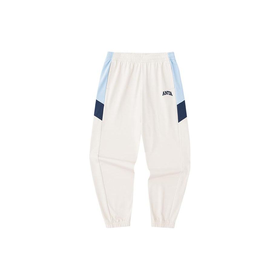 Anta Life Series Color Block Mid Rise Tapered Knit Sports Pants Men Pants Light-Smoke-Gray Calm-Blue Dark-Navy 952418303-1
