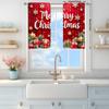 2pcs Festive Atmosphere with Merry Christmas Printed Curtain for Christmas Home Decor - Rod Pocket Window Treatment for Bedroom