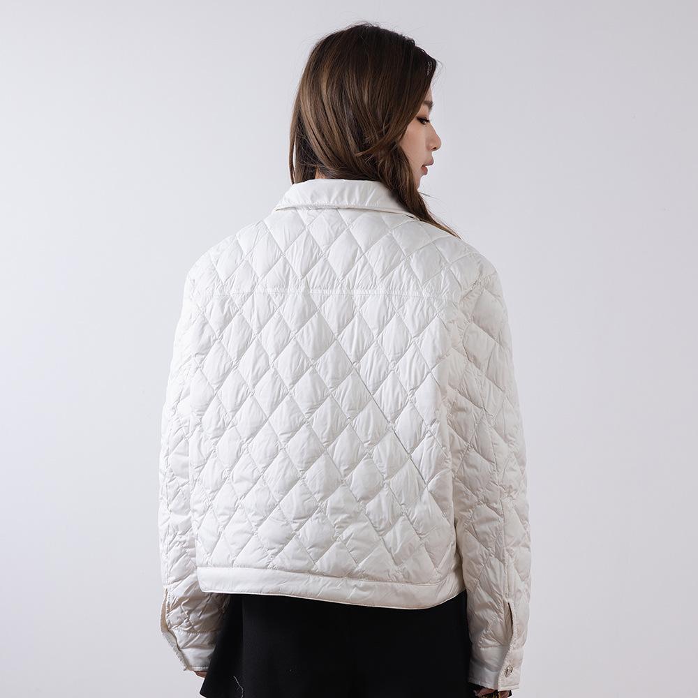Feather 90 New National Standard White Duck Down Jacket Winter Rhombus Warm Box Bag Buck Down Jacket Women