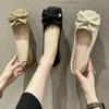 Bow One Pedal Single Shoes Women's Summer New Versatile Flat Bottom with Skirt Light Mouth Shoes Women