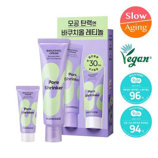 Mamonde Крем для сужения пор Bakuchiol 60 мл специальный (+30 мл бесплатно)