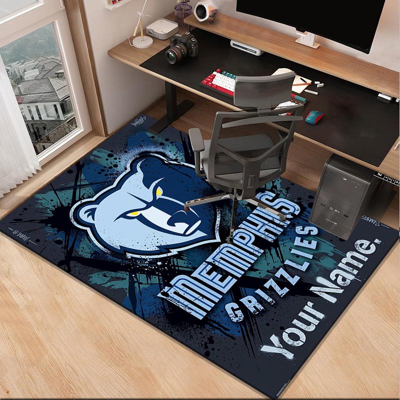 Custom NameGrizzly Marks Logo Design Carpet, Indoor Rug, Chair Rug, Living Rooms, Doormat Made From Polyester Home Decor Birthday Christmas Gifts