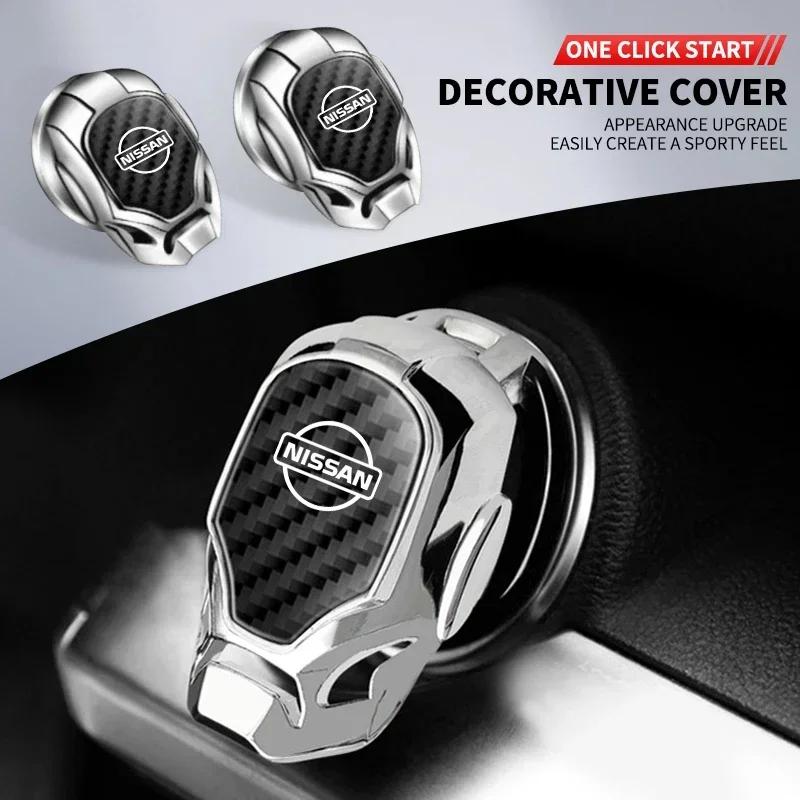 Автомобильная кнопка запуска/остановки двигателя с зажиганием, кнопка запуска одним нажатием, защитная крышка для Nissan Qashqai Tiida j10 j11 2019, аксессуар