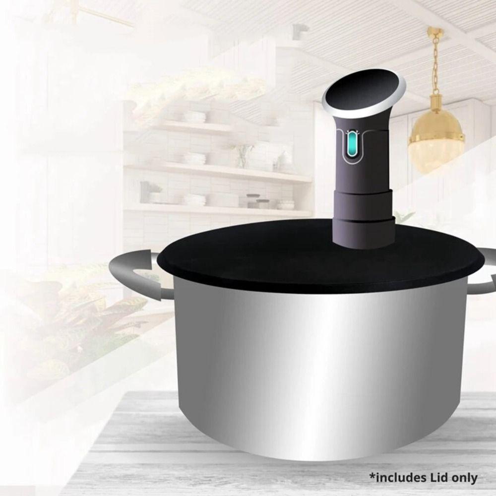 Black/grey Silicone Sous Vide Lid Retain Moisture and Flavor Kitchen Bowl Cover  Kitchen