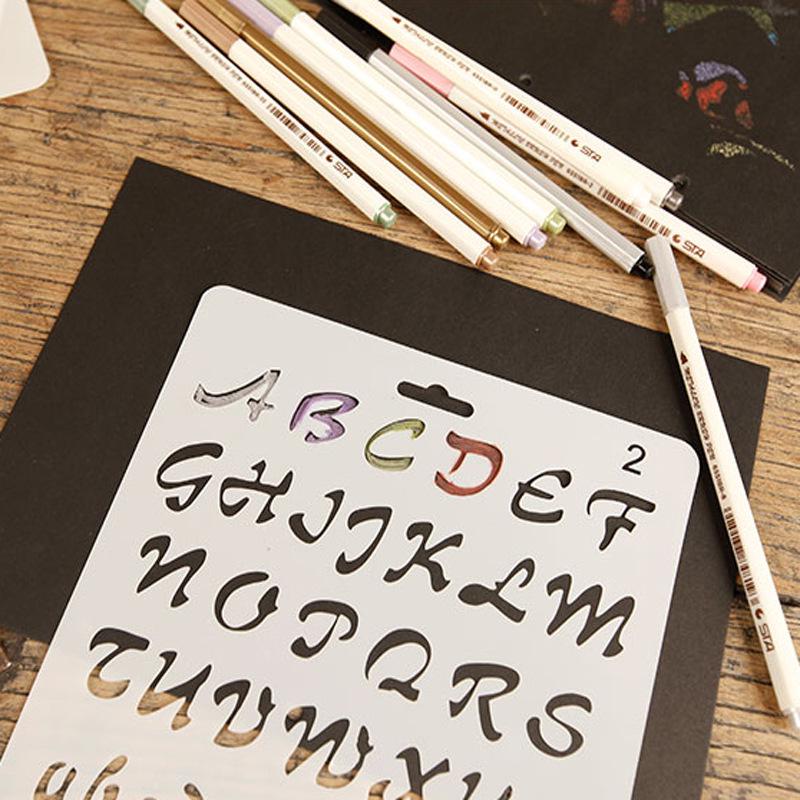 Инструменты для самостоятельного украшения альбомов: Тематическая кружевная линейка, полые шаблоны для домашних животных и принадлежности для рисования