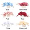 Romantic Wedding Hair Jewelry Bridesmaid Tiara Hair Combs Bridal Clips Red Flower Hair Pin
